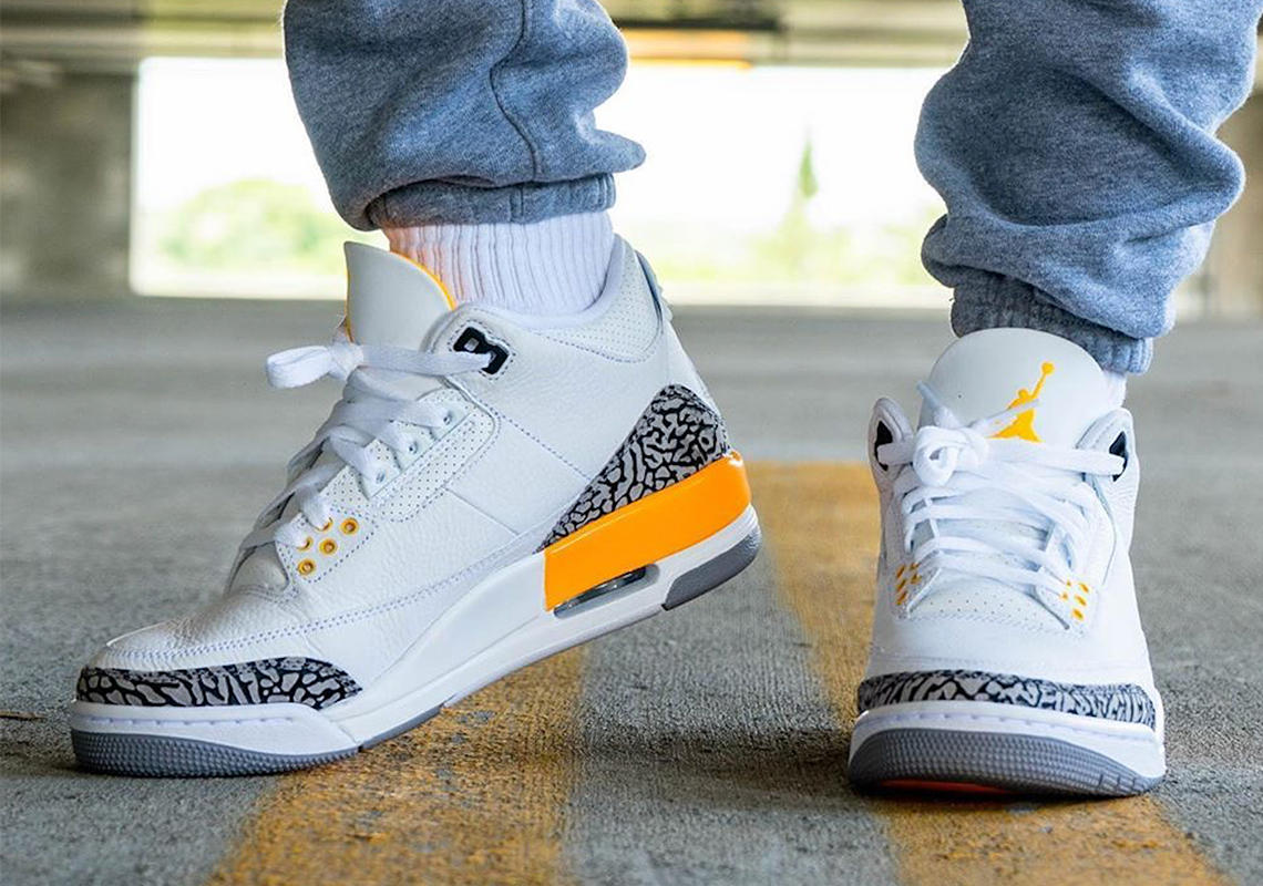 jordan 3s yellow and white