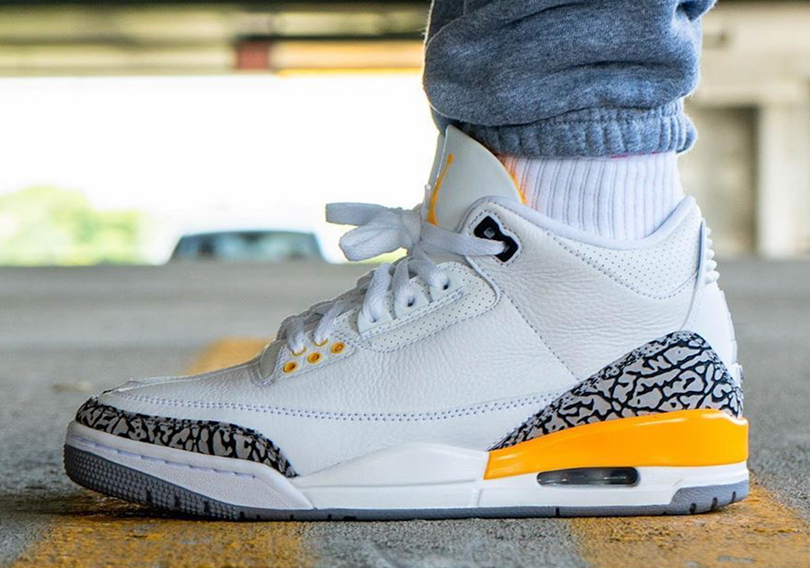 jordan 3s white and yellow