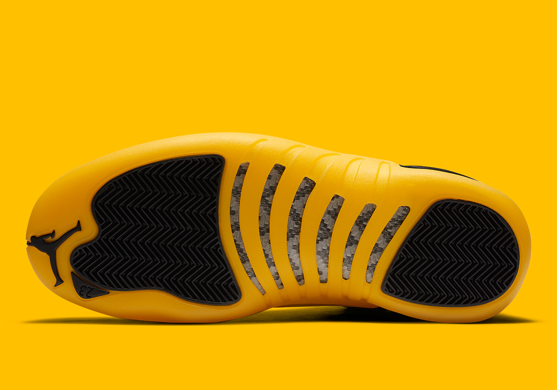 black and yellow jordan 12s