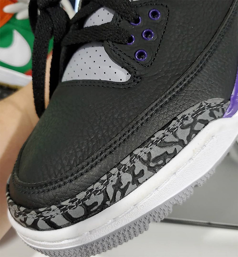 jordan 3 lakers black