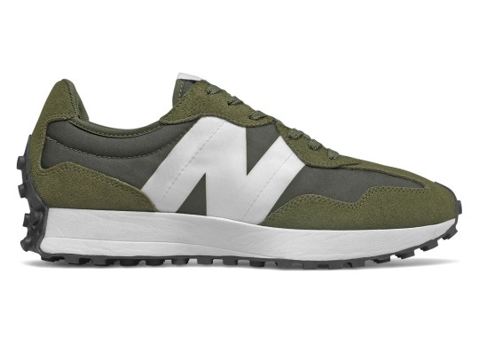 The New Balance 327 Is Dropping Soon In A Charcoal Grey And Olive Colorway