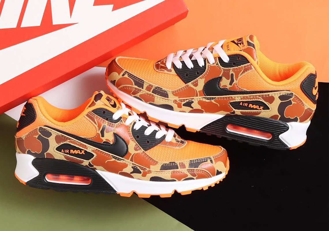 orange camo sneakers