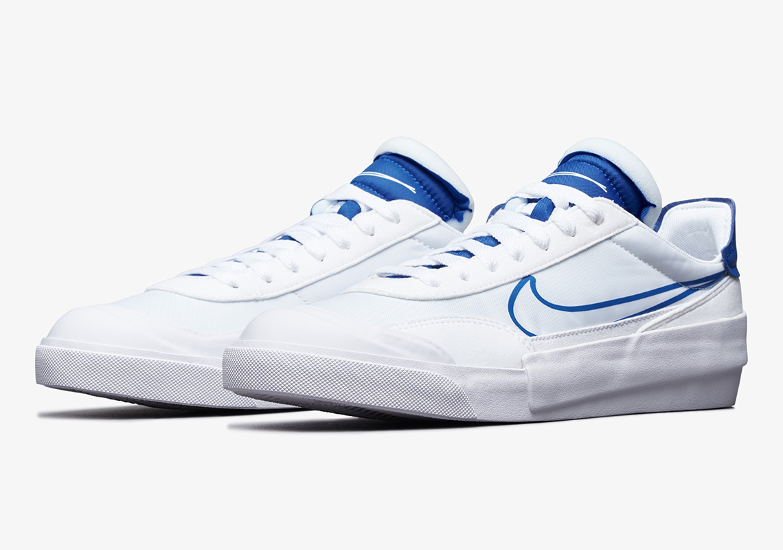 The Nike Drop Type Appears In A Simple White And Royal