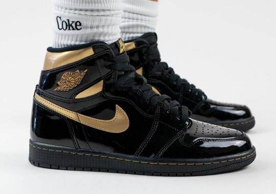 Best Look Yet At The Black And Gold Air Jordan 1 High