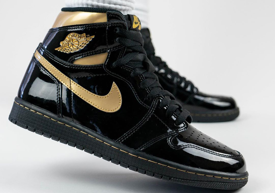 new jordans gold and black