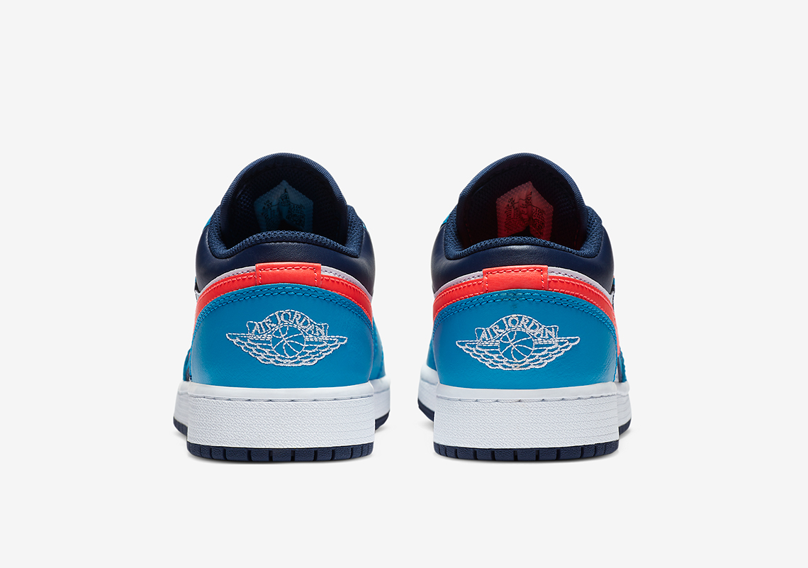 Air Jordan 1 Low Blue Red Cv42 100 Release Info Sneakernews Com