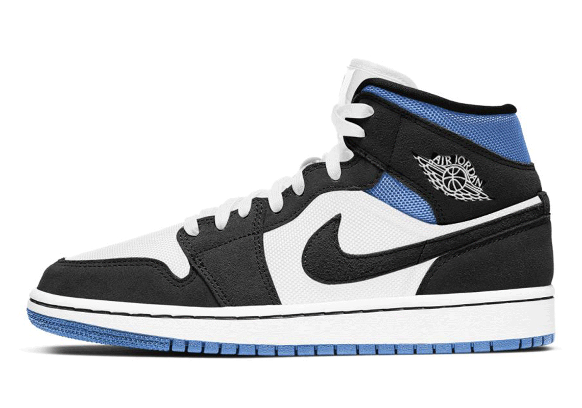 A Summer-Friendly Air Jordan 1 Mid Emerges In Black And Blue