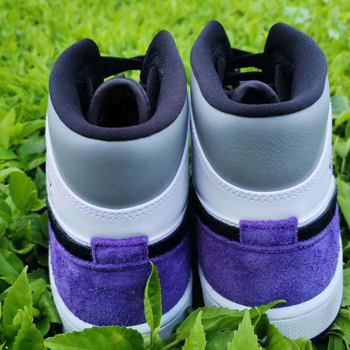 Air Jordan 1 Mid Purple White Release Info 3