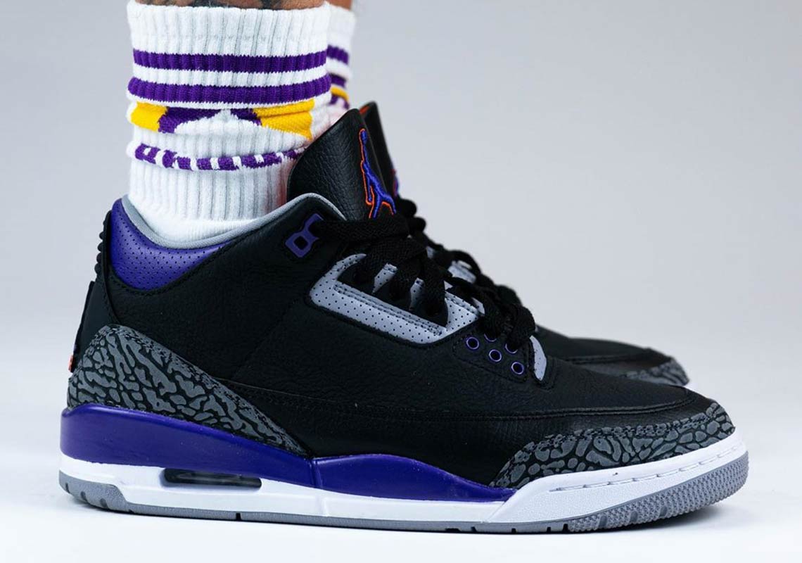 white and purple jordan 3