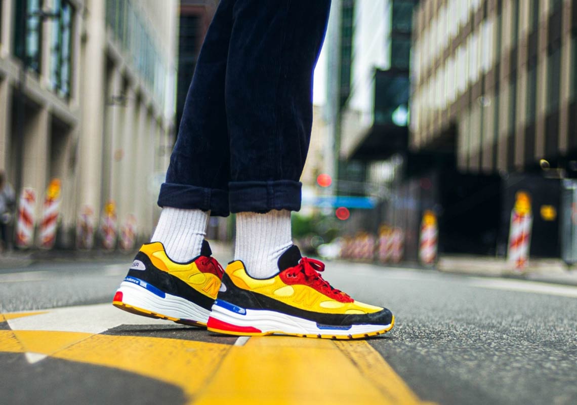 New Balance 992 Black Red Yellow 