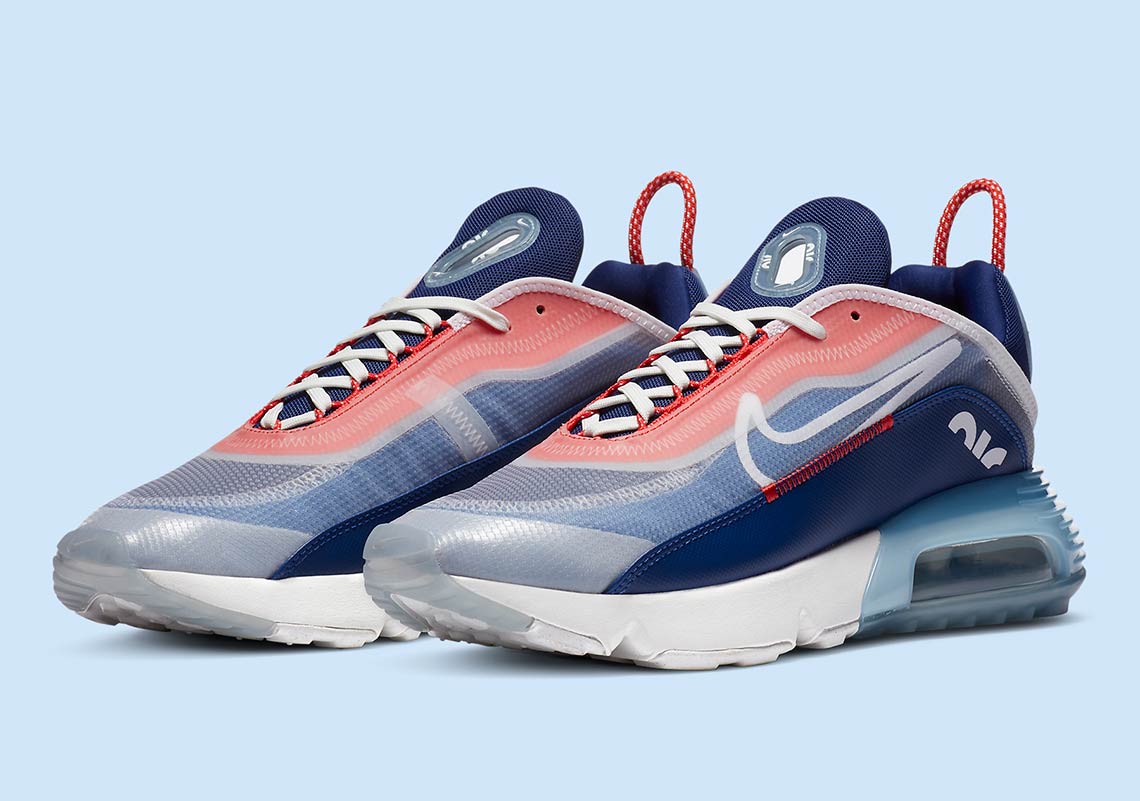 The Nike Air Max 2090 Appears In Child Red And Deep Royal Blue