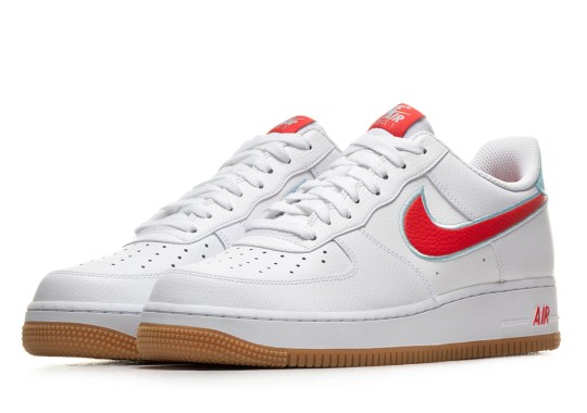 The Nike Air Force 1 Pairs Gum Soles With Hot And Cold Detailing