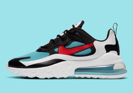 Nike Women’s Seasonal Pairing Of Bleached Aqua And Chile Red Hits The Air Max 270 React