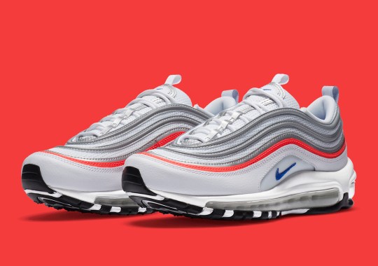This Women’s Nike Air Max 97 Mixes “Metallic Silver” With Sporty Accents