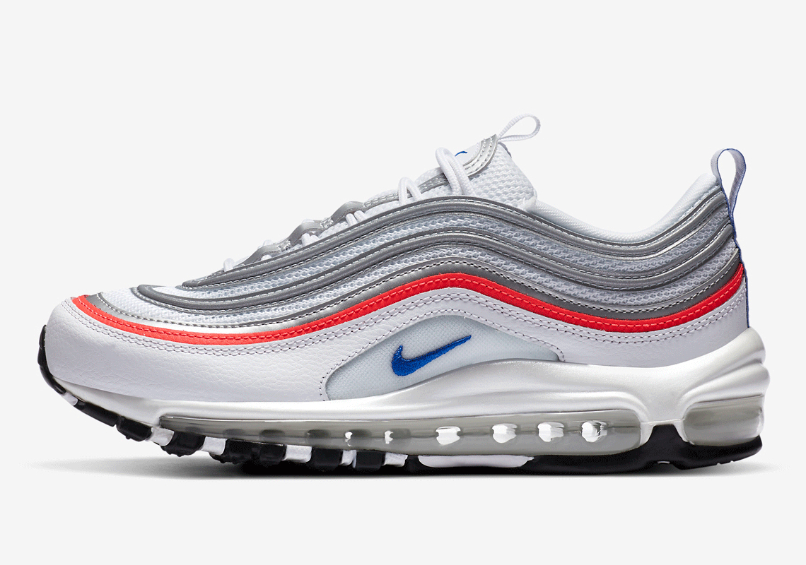 Nike Air Max 97 Silver Racer Blue Red 