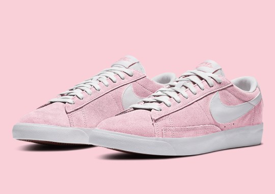 The Nike Blazer Low Appears In A Bright Bubble Gum Pink