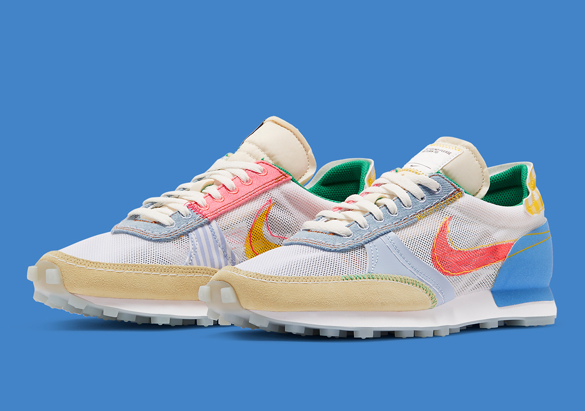 A "What The" Style Mash-Up Of Summer Fabrics Appear On The Nike Daybreak Type