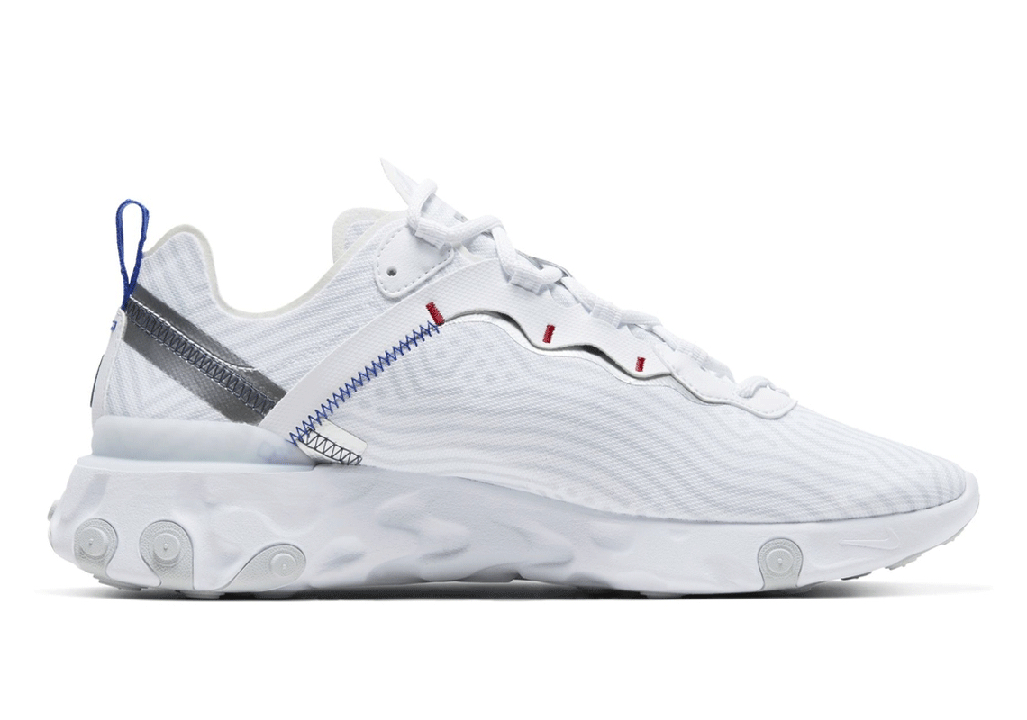 Nike React Element 55 'Quilted Grid - White' CI3835-001 - KICKS CREW