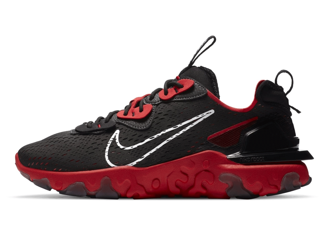 nike react red and black