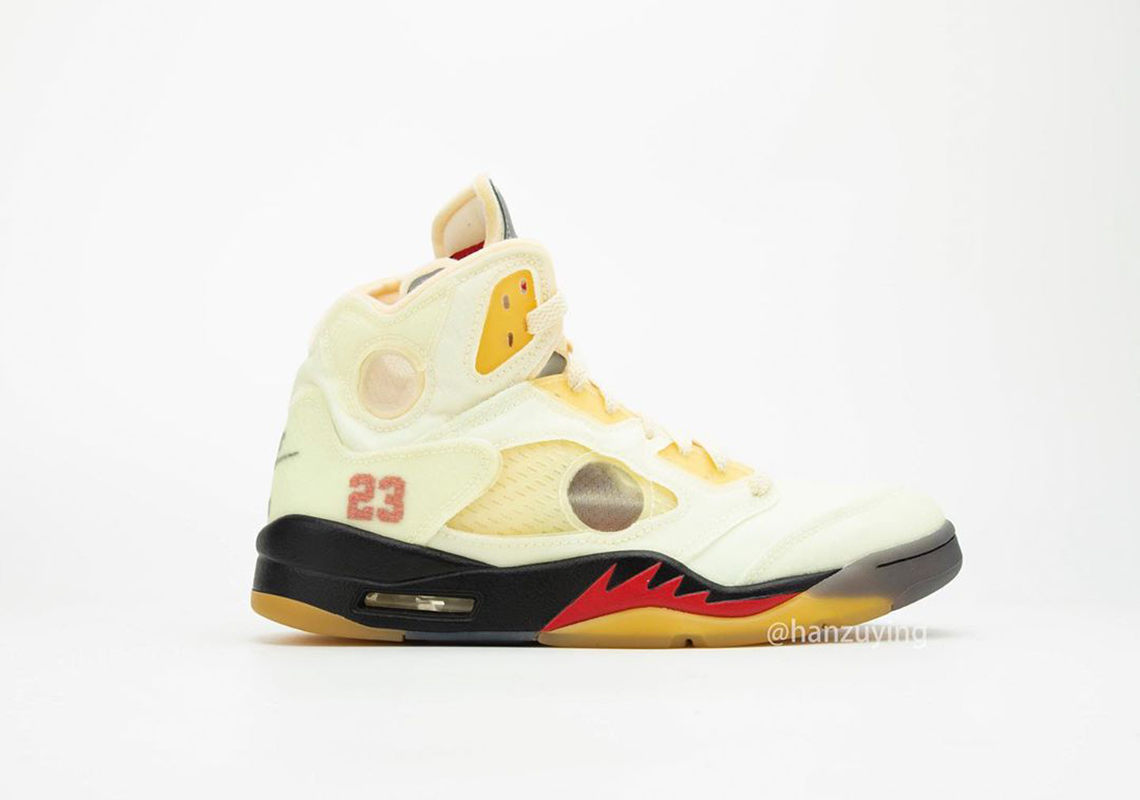 Off White Air Jordan 5 Sail DH8565 100 Release Info SneakerNews