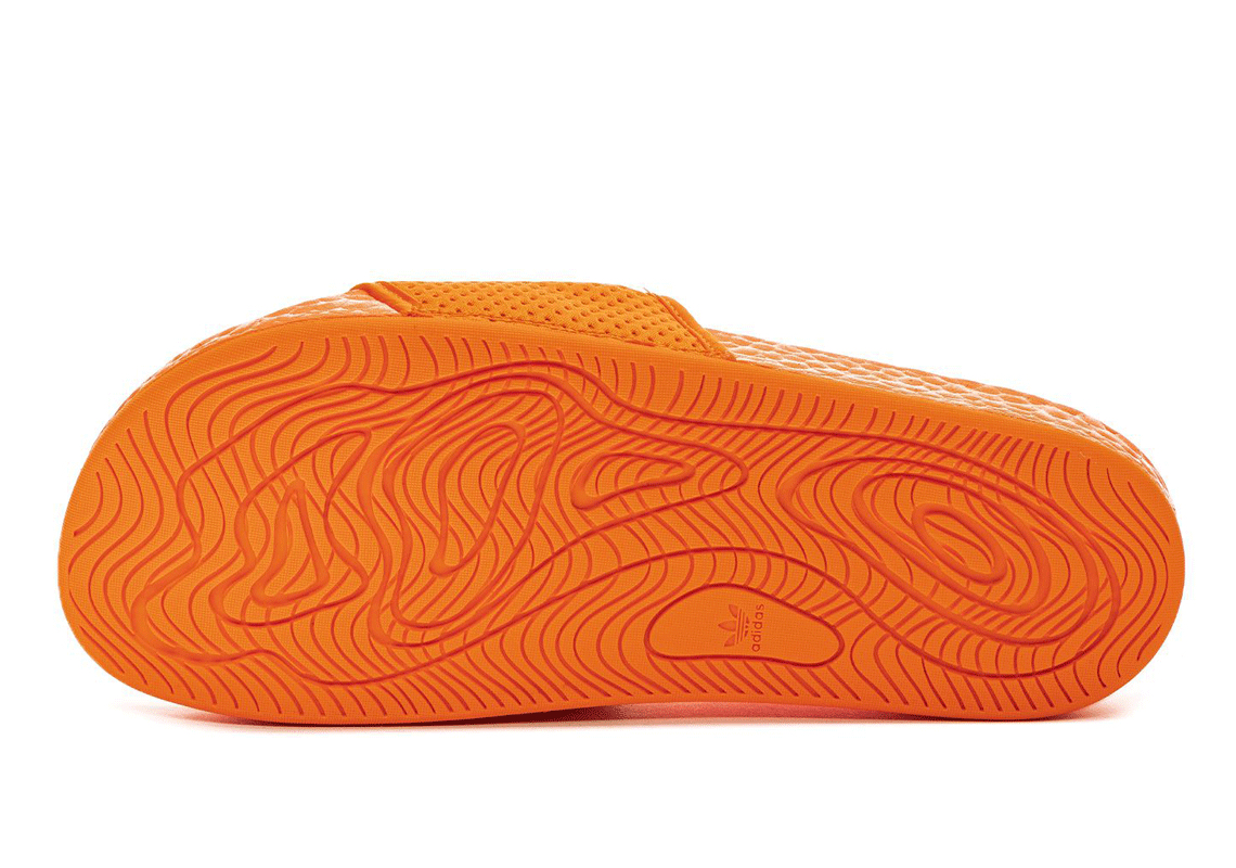 Pharrell Williams adidas BOOST Slides Black Orange | SneakerNews.com