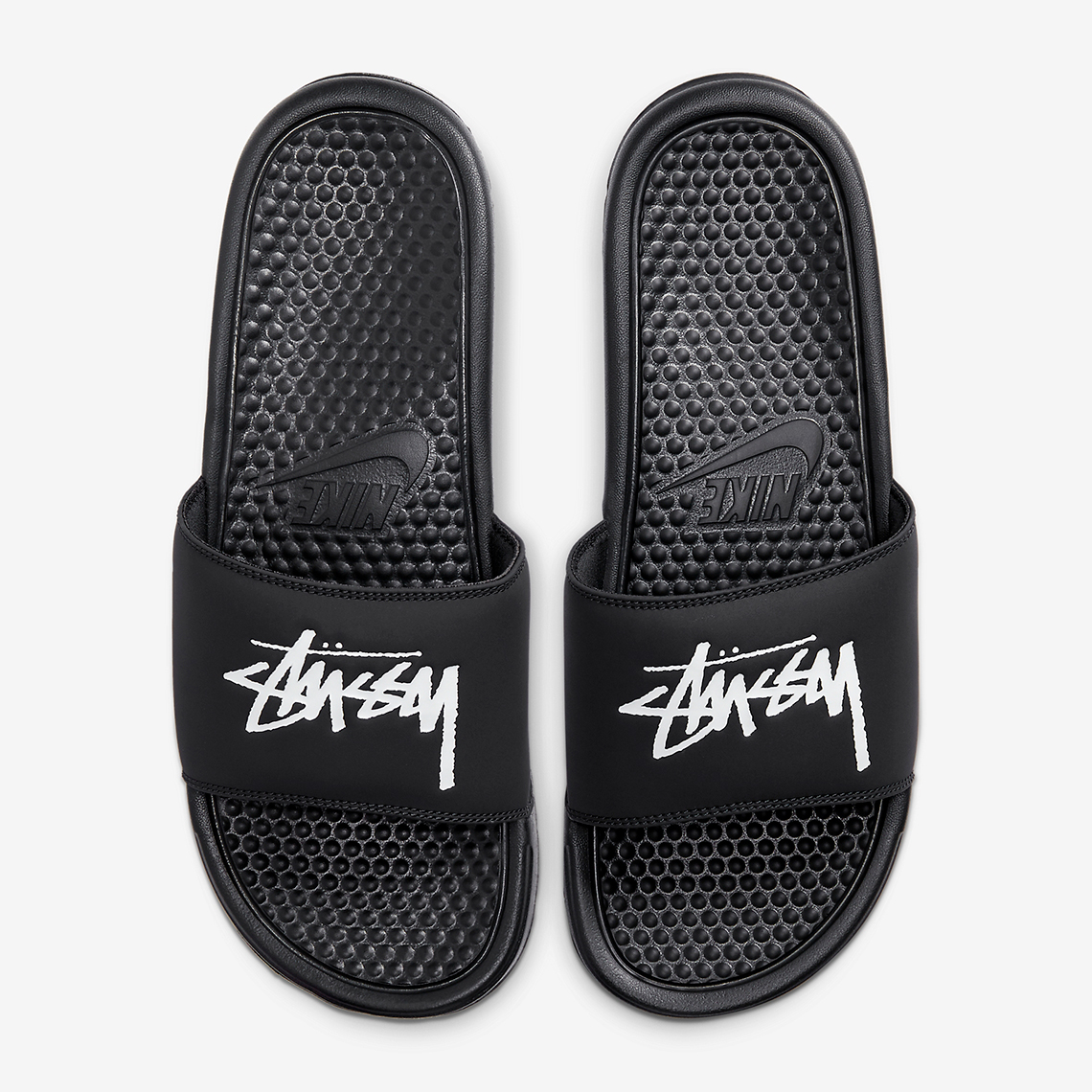 Stussy Nike Benassi Slide Black Cw2787 001 3
