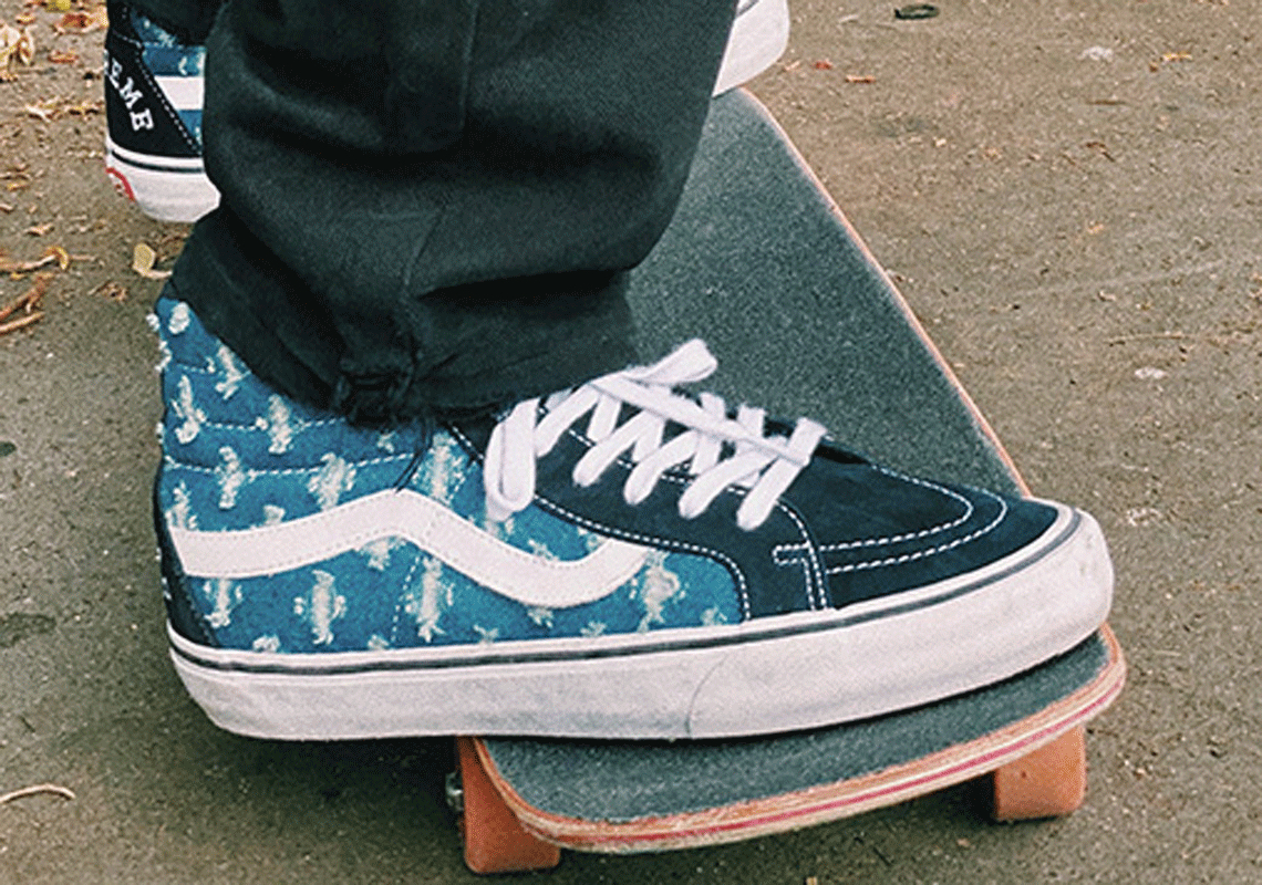 Supreme, Vans Collaborate on 'Hole Punch' Denim Sneakers