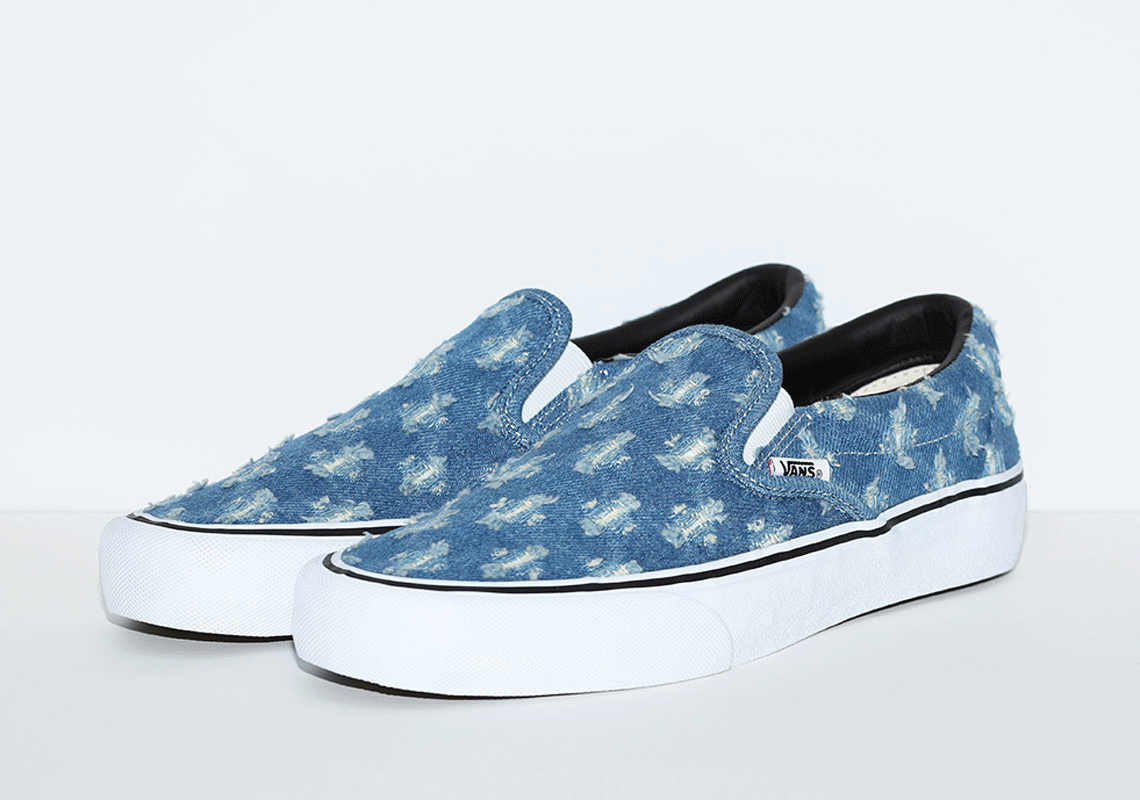 Vans Slip-On Pro Supreme - Blue Hole Punch Denim - Stadium Goods