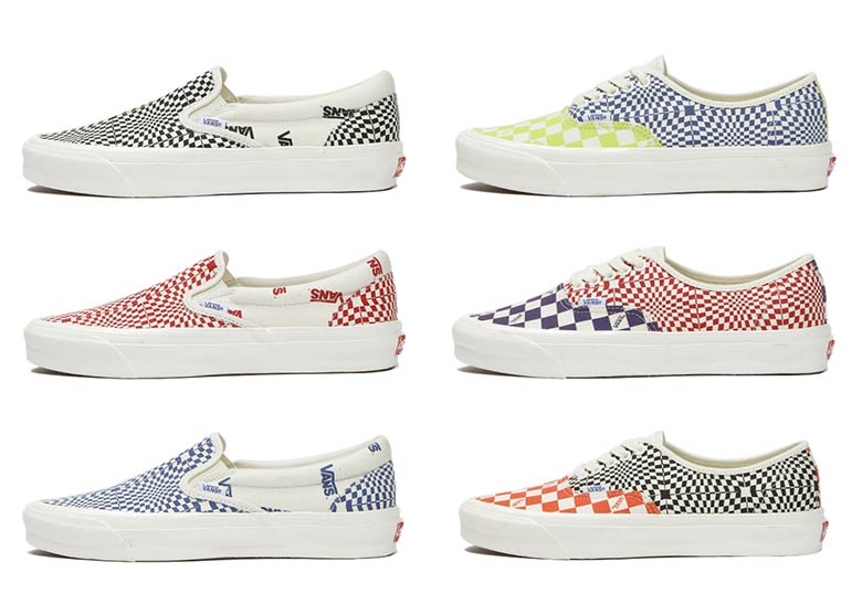 Vans Warps The Checkerboard For This Intense Pack Of Slip-Ons And Authentics