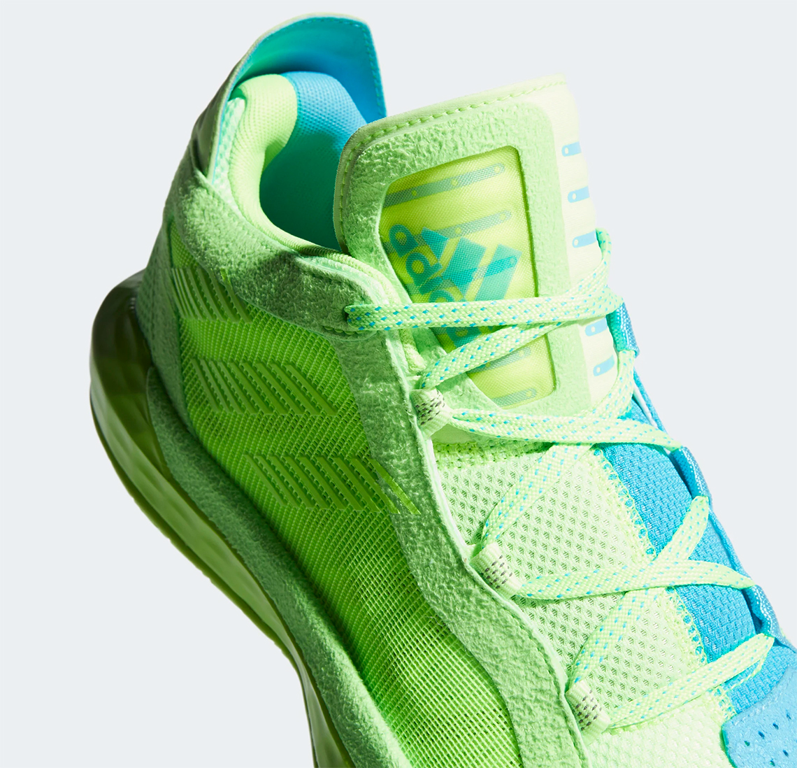 adidas dame 6 green and blue