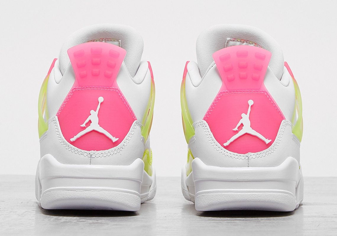 pink and lime green jordans