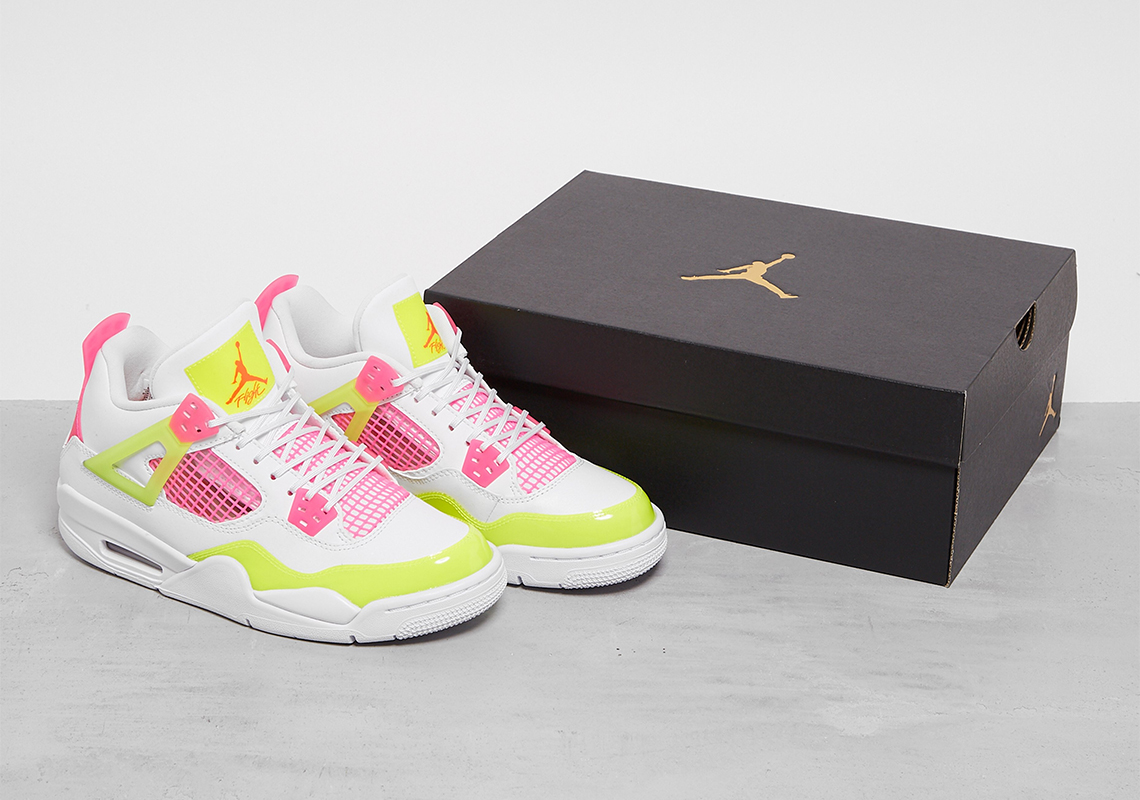 Air Jordan 4 Girls White Lemon Venom 