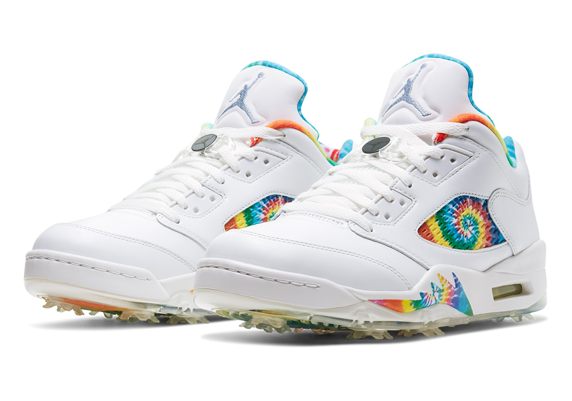 tie dye jordan golf shoes