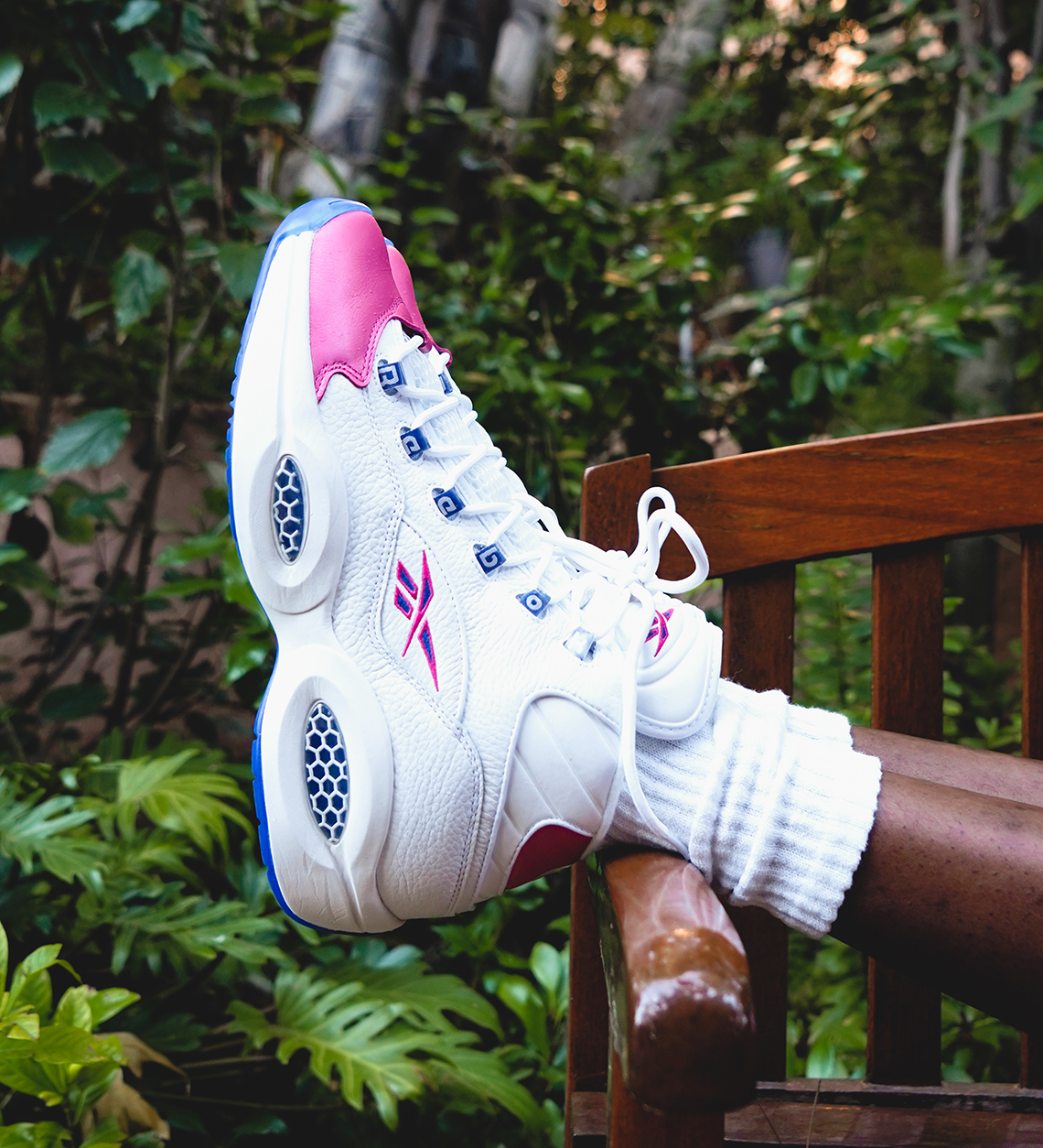 Eric Emanuel Reebok Question Mid White Pink 2