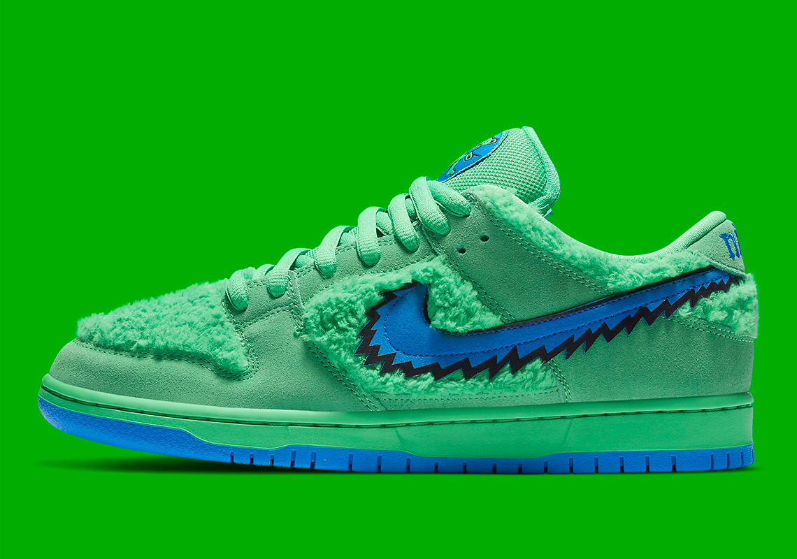 nike sb dunk low grateful dead green