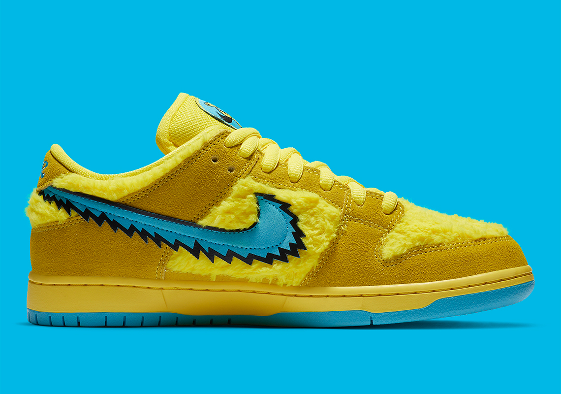 Nike SB Dunk Low Grateful Dead Bears Yellow - Men's Size 5 - CJ5378 700  194499036142