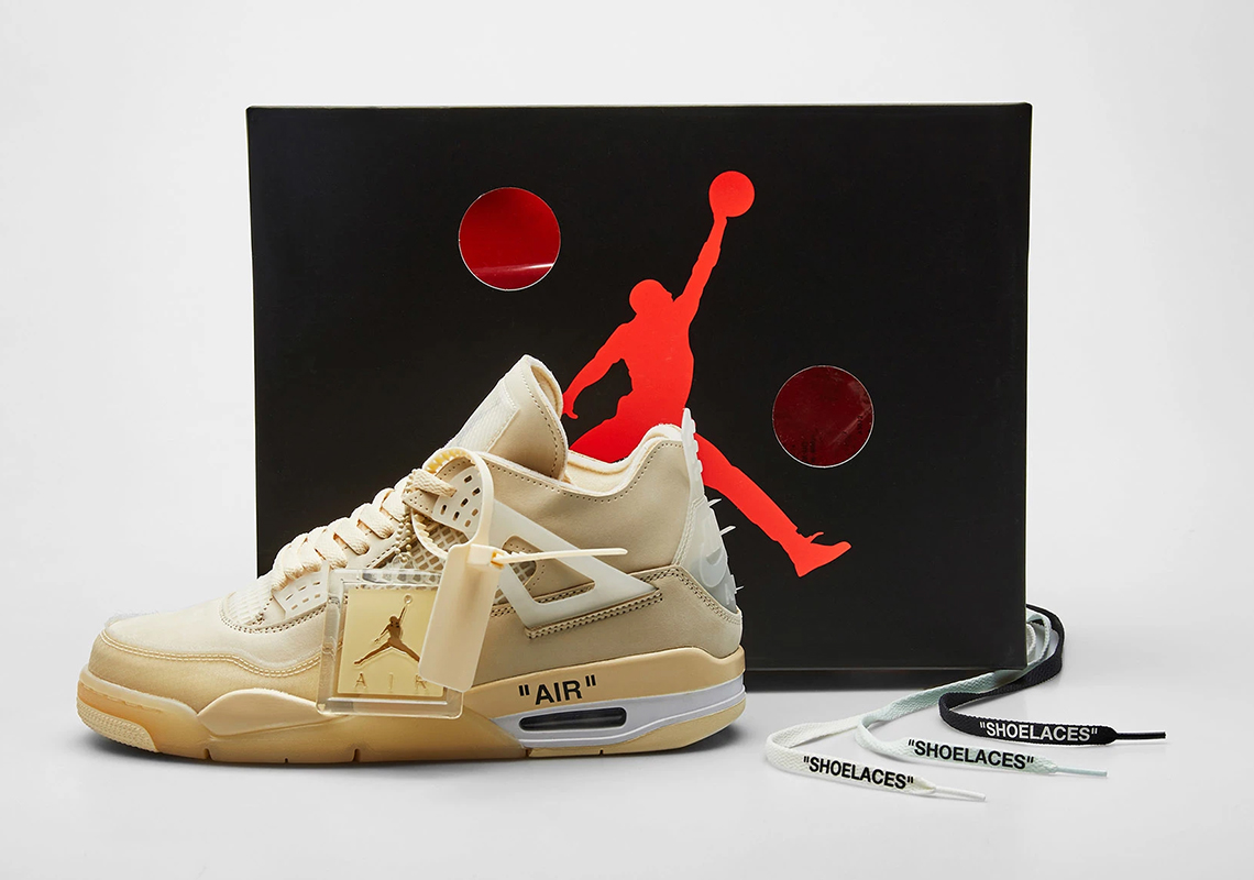 Off-White™ x Air Jordan 4 Sail Official Images