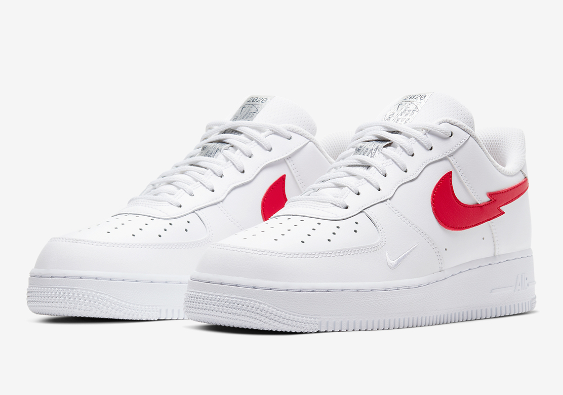 air force 1 swoosh rosso