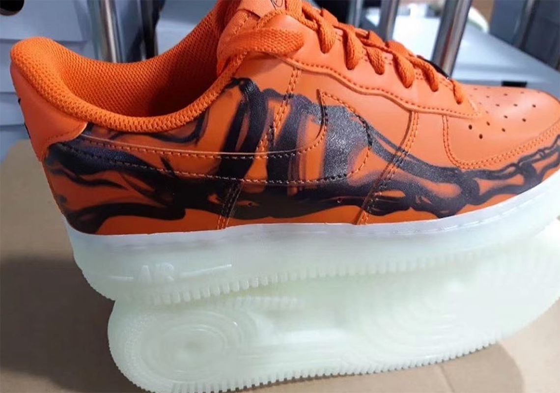 Nike Air Force 1 Orange Skeleton CU8067 