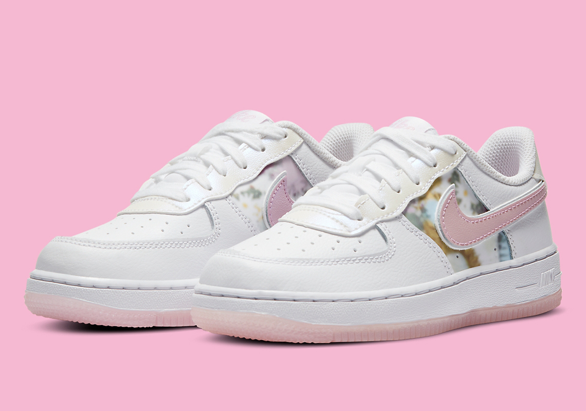 girls pink air force ones