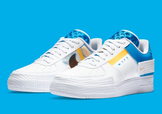 The Nike Air Force 1 Type Appears In A Refreshing Photo Blue And University Gold