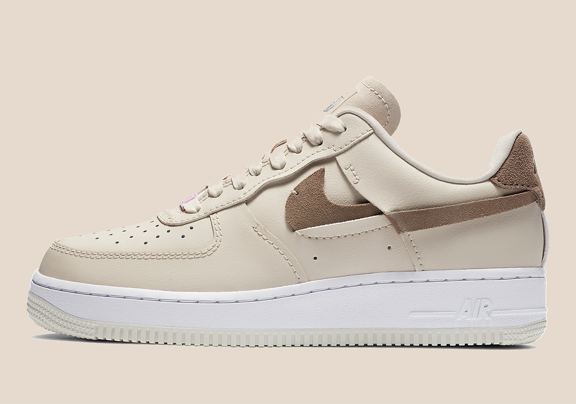 nike air force 1 brown and white