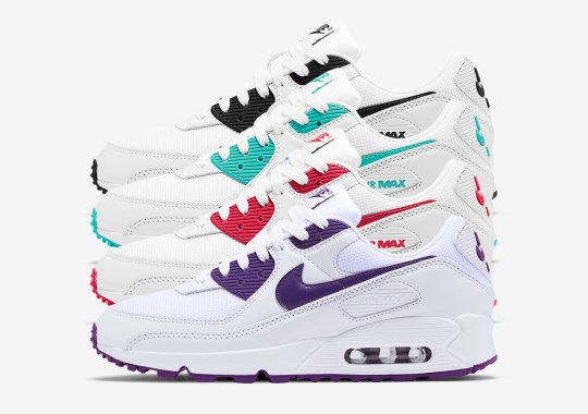 Nike Air Max 90 “Color Pack” Pairs Clean White With Accent Colors
