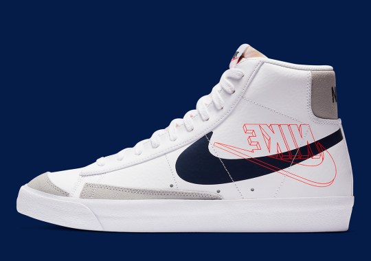 The Backwards Logo Returns On The Nike Blazer Mid ’77 In White