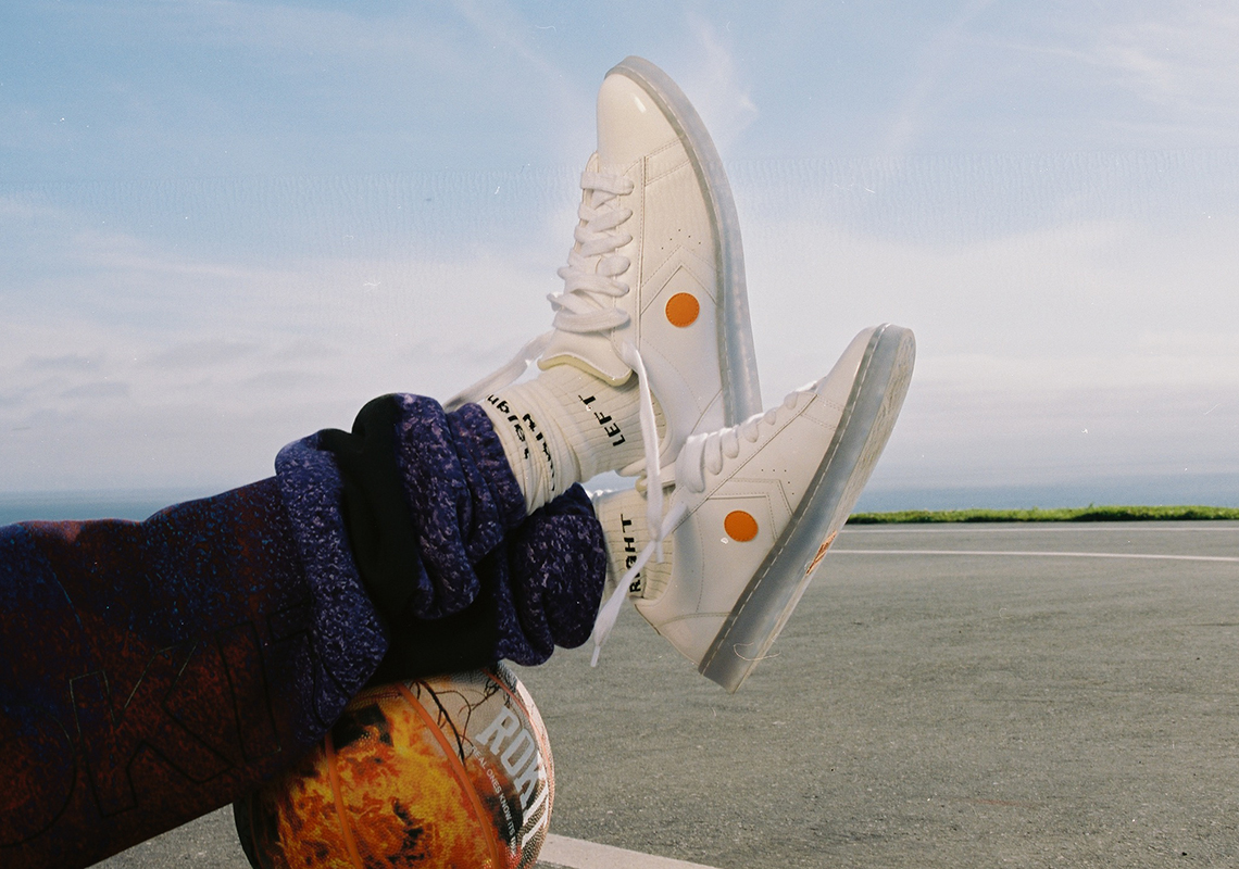 orange leather converse