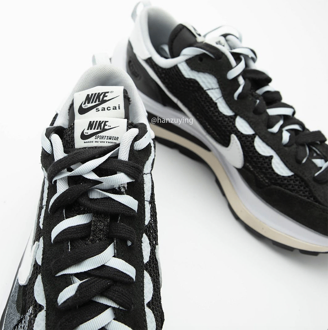 sacai Nike Vapr Waffle Black White CV1363-001 | SneakerNews.com
