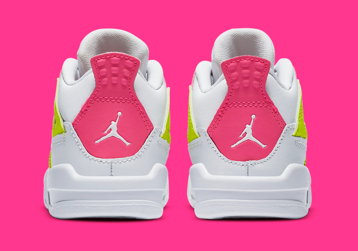 Air Jordan 4 Kids Lemon Venom Pink CV7808-100 | SneakerNews.com