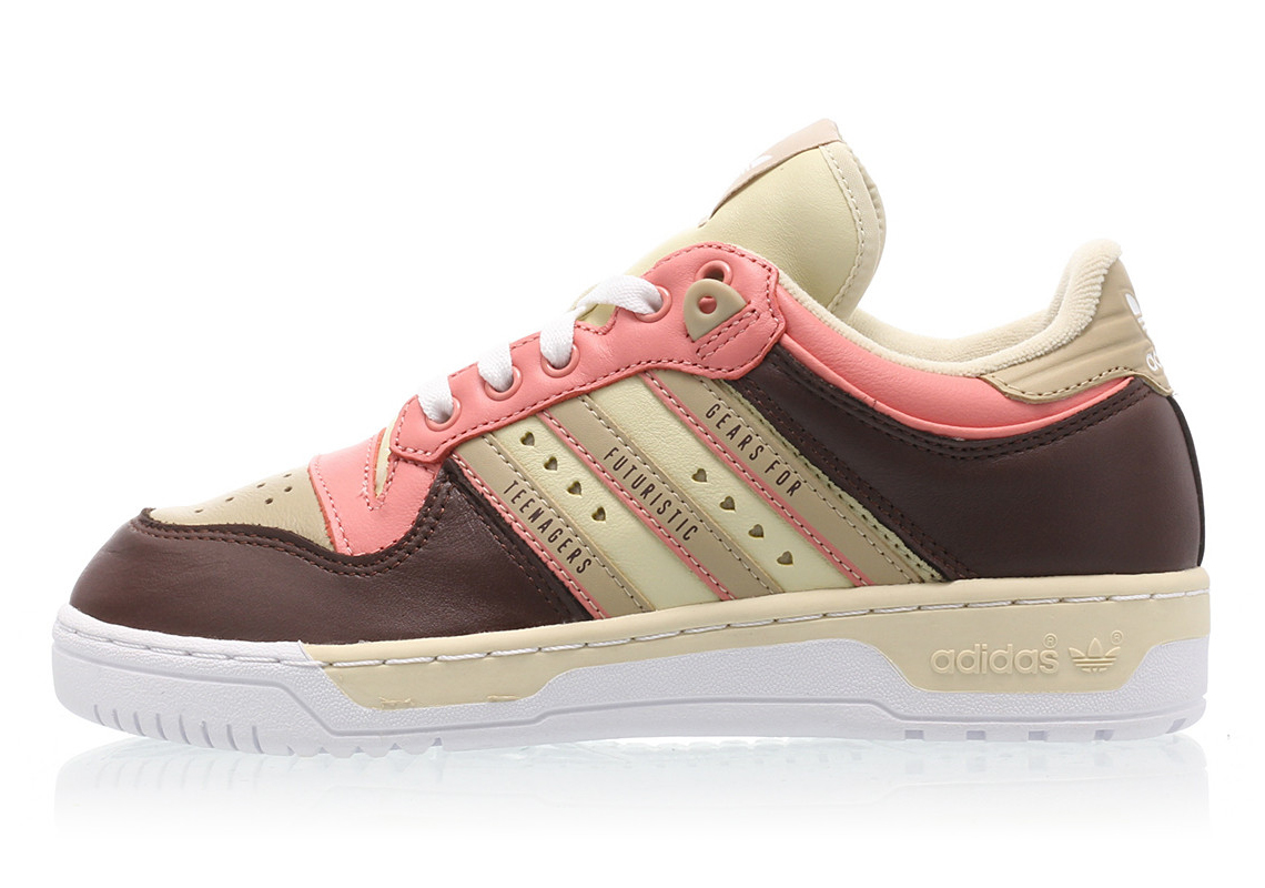 brown and pink adidas shoes