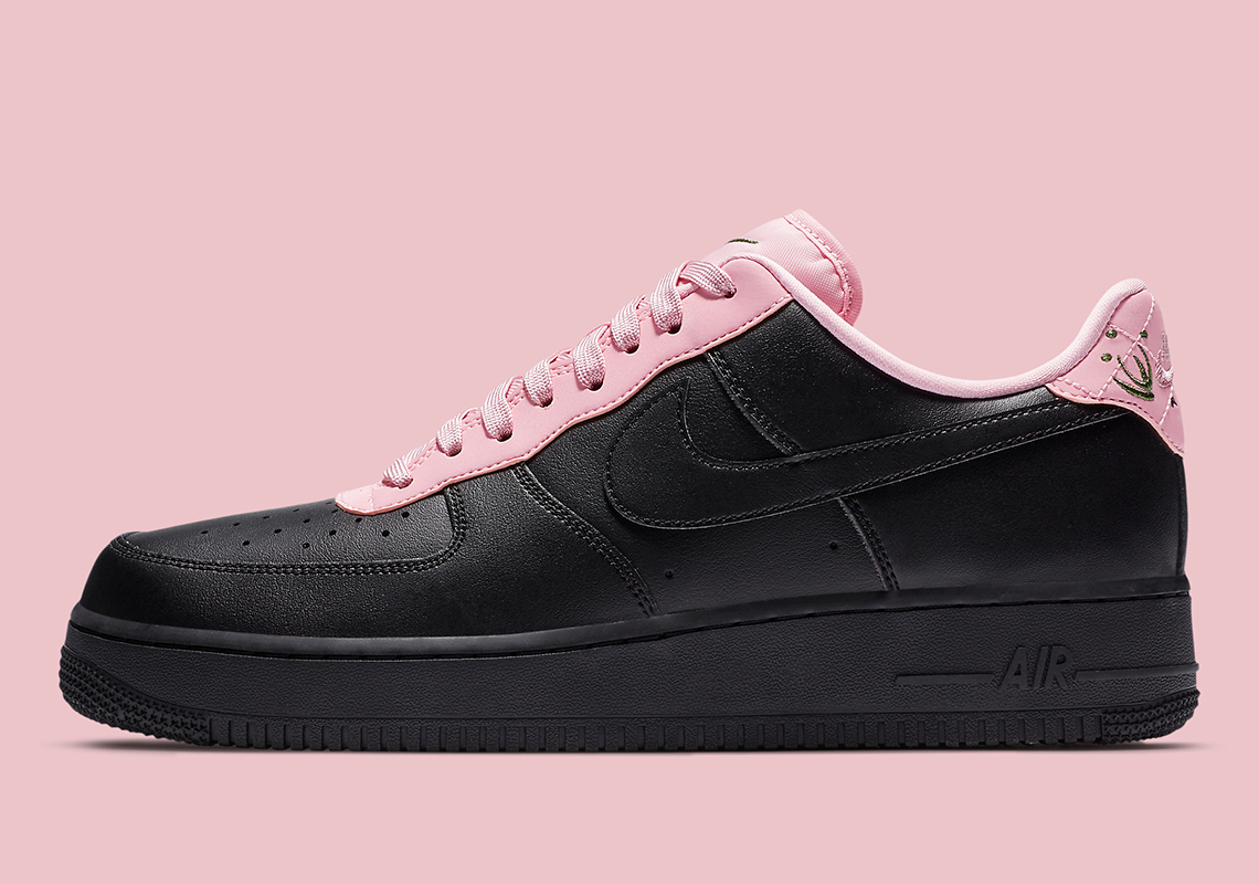 Black and pink air force ones on sale