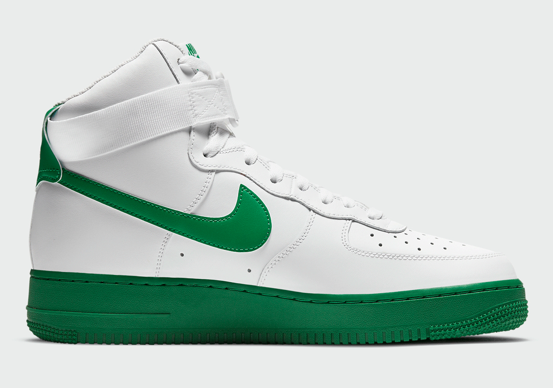 green air force ones high top